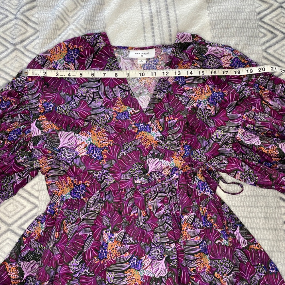 Kika Vargas x Target Coral Reef Scallop Edge Wrap Top in Purple Size S - Picture 4 of 10